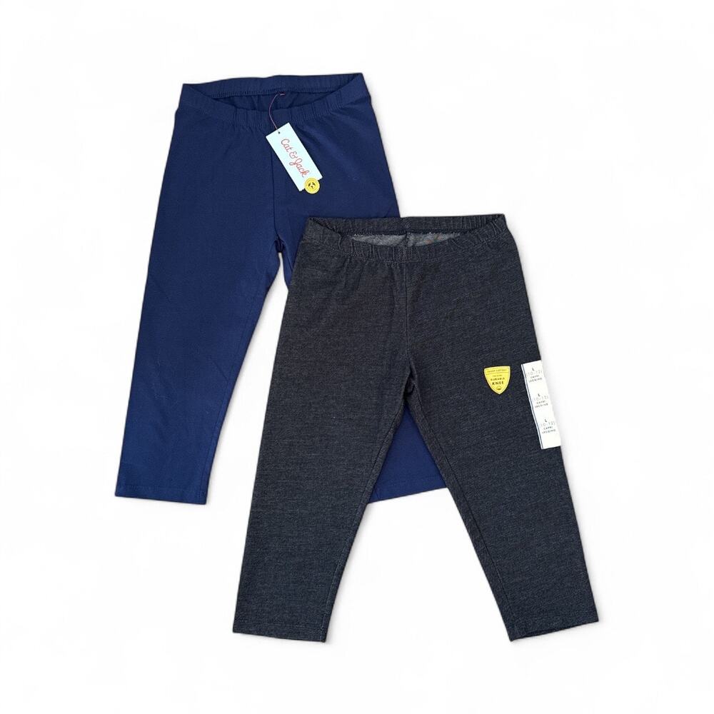 Cat & Jack 2-pcs NWT Capri Leggings 10/12 Girls Navy-Black